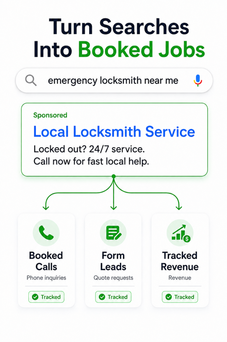 An example of a mock Google Ad listing