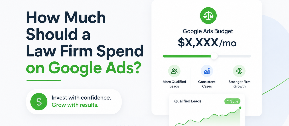 How much should a law firm spend on Google Ads - graph mock up